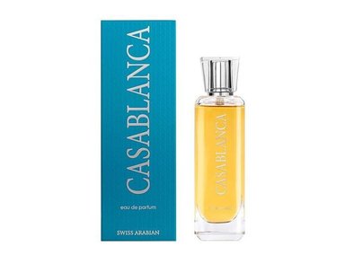 PERFUME SWISS ARABIAN CASABLANCA UNISEX FRAGANCIA AMADERADA FRUTAL ESPRAY LARGA DURACIÓN