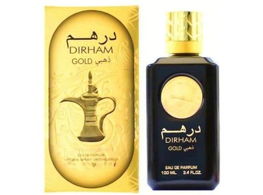 PERFUME ARD AL ZAAFARAN DIRHAM GOLD ESPRAY UNISEX EDP AROMA FLORAL AMADERADO