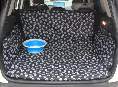 PROTECTOR MASCOTAS 9887778 UNALUKA OXFORD PET IMPERMEABLE MALETERO CON DISEÑO HUELLAS Y FÁCIL INSTALACIÓN