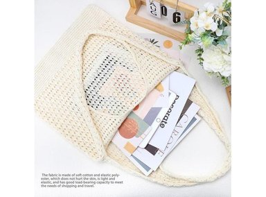 BOLSO HATISAN BOLSA GANCHILLO MUJER IDEAL PLAYA VACACIONES DISEÑO LIGERO MATERIAL DURADERO - 2