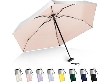 PARAGUAS UNALUKA LEAGERA MINI CON PROTECCIÓN SOLAR DISEÑO COMPACTO UPF 50+ MICRO SOMBRILLA VIAJE MULTICOLOR