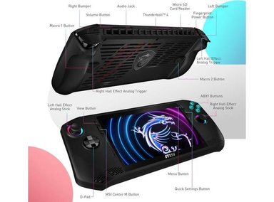 PC GAMING MSI CLAW HANDHELD CON INTEL ULTRA 7-155H, PANTALLA FHD, 16 GB RAM, SSD 512 TB, THUNDERBOLT 4, WINDOWS 11 HOME - 5
