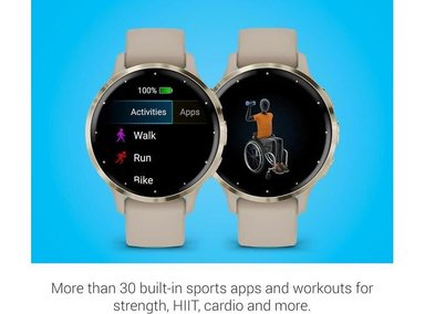 SMARTWATCH GARMIN 010-02785-02 GRIS OSCURO VENU 3S DORADO SUAVE BISEL PANTALLA AMOLED Y CORREA SILICONA - 4