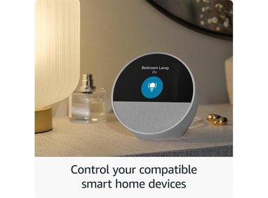 ASISTENTE DE VOZ AMAZON ANDES ECHO SPOT 2024 DESPERTADOR INTELIGENTE SONIDO VIBRANTE ALEXA COLOR AZUL OCEANICO - 5