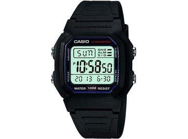 RELOJ CASIO G-SHOCK W-800H-1AVCF DIGITAL HOMBRE RESISTENTE AL AGUA CRONÓMETRO ALARMA Y BATERÍA 10 AÑOS