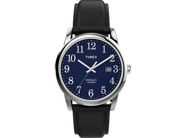 RELOJ TIMEX HOMBRE TW2V266009J EASY READER CON CORREA CUERO NEGRO ESFERA AZUL Y LUZ INDIGLO