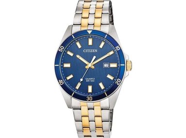 RELOJ CITIZEN HOMBRE BI5054-53L CLÁSICO CUARZO CAJA ACERO INOXIDABLE Y ESFERA AZUL ESTILO ELEGANTE Y ATEMPORAL