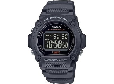 RELOJ CASIO UNISEX DIGITAL W-219H-8BVCF LED CRONÓMETRO ALARMA SEÑAL HORARIA Y BATERÍA 7 AÑOS RESISTENTE AL AGUA