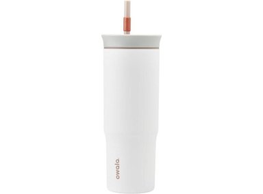 VASO OWALA DE VIAJE AISLADO DE ACERO INOXIDABLE DE TRIPLE CAPA CON TAPA RESISTENTE A DERRAMES Y PAJILLA C06692