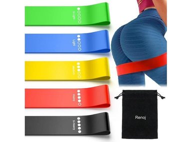 BANDAS RESISTENCIA UNALUKA RB4 RENOJ EJERCICIOS Y TERAPIA CON BOLSA Y MANUAL INCLUIDO - 6