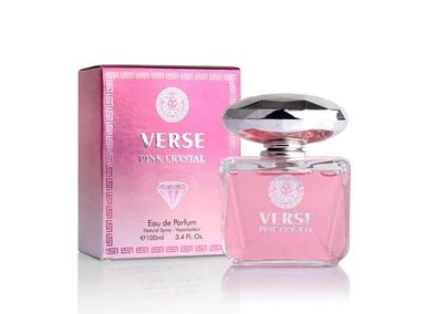 VERSE PINK CRYSTAL EAU DE PARFUM PARA MUJER – NOTAS DE SALIDA DE GRANADA, YUZU Y ACUERDO HELADO Y PEONÍA
