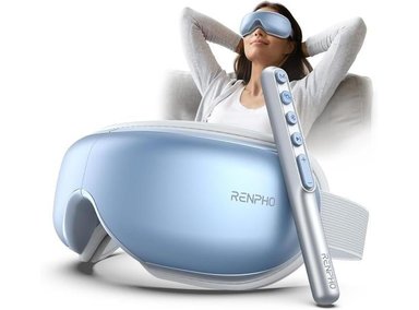 MASAJEADOR UNALUKA EM001RS OJOS RENPHO EYERIS1 CON COMPRESIÓN, BLUETOOTH Y CONTROL REMOTO. IDEAL PARA MIGRAÑAS