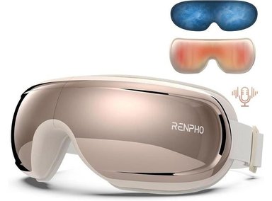 MASAJEADOR DE OJOS RENPHO EYERIS CON CALOR, ENFRIAMIENTO, CONTROL DE VOZ Y BLUETOOTH. IDEAL PARA ALIVIAR LA FATIGA OCULAR