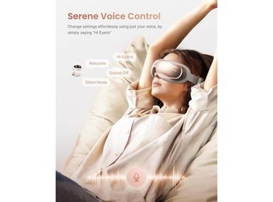 MASAJEADOR DE OJOS RENPHO EYERIS CON CALOR, ENFRIAMIENTO, CONTROL DE VOZ Y BLUETOOTH. IDEAL PARA ALIVIAR LA FATIGA OCULAR - 2