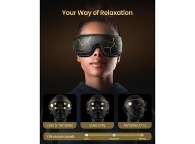 MASAJEADOR DE OJOS RENPHO EYERIS CON CALOR Y FRÍO, CONTROL DE VOZ, IDEAL PARA REGALOS ESPECIALES Y RELAJACIÓN - 4