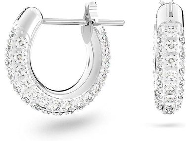 AROS SWAROVSKI CON DISEÑO EN CRISTAL CLARO Y PAVÉ, IDEALES PARA COMPLEMENTAR TU COLECCIÓN