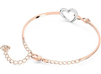SWAROVSKI INFINITY HEART CON PULSERAS Y COLLARES EN ORO ROSA Y CRISTALES TRANSPARENTES - 3