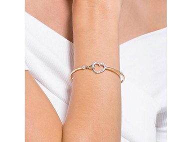 SWAROVSKI INFINITY HEART CON PULSERAS Y COLLARES EN ORO ROSA Y CRISTALES TRANSPARENTES - 4