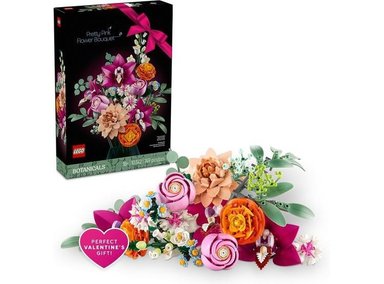 LEGO BOTANICALS RAMO DE FLORES ROSAS, KIT DE CONSTRUCCIÓN PARA ADULTOS, DECORACIÓN IDEAL PARA EL HOGAR