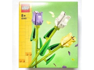 SET CONSTRUCCIÓN UNALUKA 40461 LEGO RAMO TULIPANES REGALO TALLOS AJUSTABLES DECORACIÓN