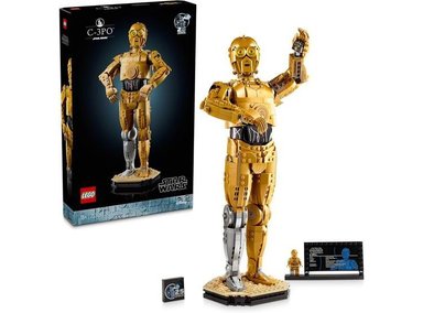 LEGO STAR WARS C-3PO FIGURA COLECCIONABLE Y MINIFIGURA DE DECORACIÓN