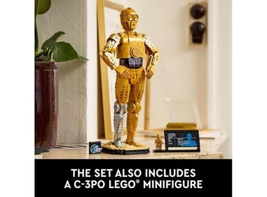 LEGO STAR WARS C-3PO FIGURA COLECCIONABLE Y MINIFIGURA DE DECORACIÓN - 4