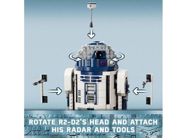 LEGO STAR WARS R2-D2 JUEGO DE CONSTRUCCIÓN PARA NIÑOS, REGALO IDEAL PARA FANS DE STAR WARS MAYORES DE 10 AÑOS - 2