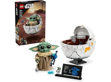 LEGO STAR WARS: GROGU CON COCHECITO HOVER, JUGUETE DE CONSTRUCCIÓN PARA NIÑOS Y FANS DE THE MANDALORIAN - 1