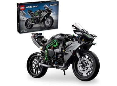 JUGUETE CONSTRUCCIÓN LEGO 42170 TECHNIC KAWASAKI NINJA H2R DETALLADO CON SOPORTE EXHIBICIÓN
