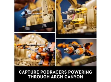 FIGURA ARMABLE LEGO 6470432 STAR WARS DIORAMA MOS ESPA PODRACE ADULTOS CON EL PODRACER ANAKIN Y MÁS SET 75380 - 3