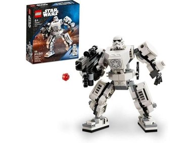 FIGURA ARMABLE LEGO 6440297 STAR WARS STORMTROOPER MECH 75370 CON CABINA BLÁSTER CONSTRUIBLE Y MINIFIGURA ICÓNICA NIÑOS - 1