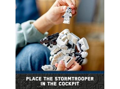 FIGURA ARMABLE LEGO 6440297 STAR WARS STORMTROOPER MECH 75370 CON CABINA BLÁSTER CONSTRUIBLE Y MINIFIGURA ICÓNICA NIÑOS - 2