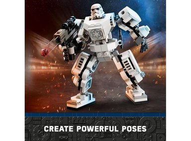FIGURA ARMABLE LEGO 6440297 STAR WARS STORMTROOPER MECH 75370 CON CABINA BLÁSTER CONSTRUIBLE Y MINIFIGURA ICÓNICA NIÑOS - 4