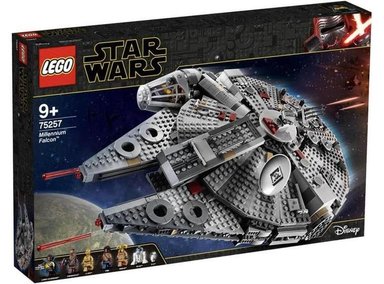 FIGURA ARMABLE LEGO 75257 STAR WARS MILLENNIUM FALCON CON FINN CHEWBACCA LANDO Y MÁS THE RISE OF SKYWALKER - 1