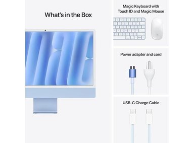 IMAC APPLE M4 CHIP WITH 10 CORE CPU AND 10 CORE GPU BLUE / 16GB Y 256GB - 5