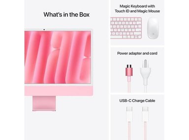 IMAC APPLE M4 CHIP WITH 10 CORE CPU AND 10 CORE GPU PINK / 16GB Y 256GB - 5