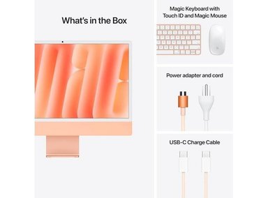 IMAC APPLE M4 CHIP WITH 10 CORE CPU AND 10 CORE GPU ORANGE / 16GB Y 256GB - 5