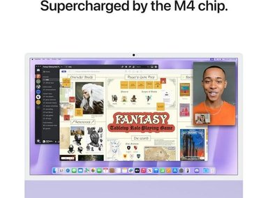 IMAC APPLE M4 CHIP WITH 10 CORE CPU AND 10 CORE GPU PURPLE / 16GB Y 256GB - 3