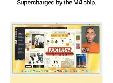 IMAC APPLE M4 CHIP WITH 10 CORE CPU AND 10 CORE GPU YELLOW / 16GB Y 256GB - 3
