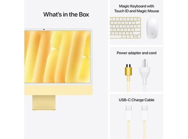 IMAC APPLE M4 CHIP WITH 10 CORE CPU AND 10 CORE GPU YELLOW / 16GB Y 256GB - 5