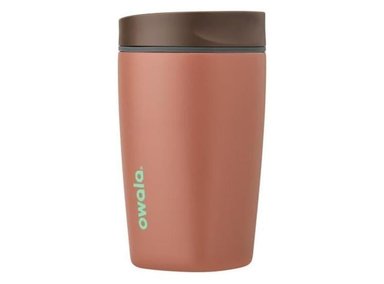OWALA SMOOTHSIP SLIDER - VASO DE CAFÉ AISLADO ACERO INOXIDABLE CON TAPA CORREDIZA IDEAL PARA VIAJES Y USO DIARIO