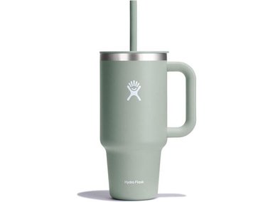 VASO HYDRO FLASK VIAJE AISLADO ACERO INOXIDABLE CON TAPA Y POPOTE PERFECTO DEPORTES Y VIAJES