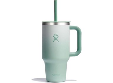 VASO TÉRMICO HYDRO FLASK ACERO INOXIDABLE VASO VIAJE AISLADO CON TAPA Y POPOTE DEPORTE Y TRABAJO