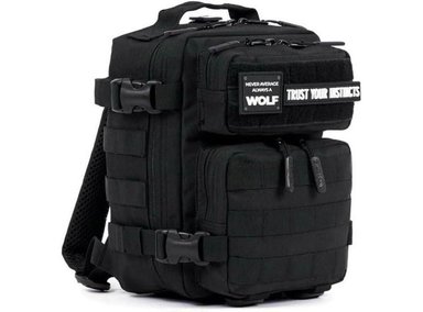 WOLFPAK MOCHILA MINI NEGRO MATERIAL RESISTENTE AL AGUA Y DISEÑO PERSONALIZABLE PARA VIAJES
