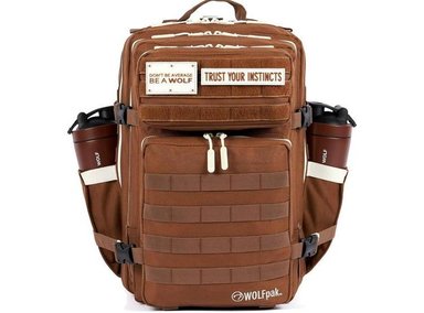 WOLFPAK MOCHILA 45L, IDEAL PARA CAMPING, SENDERISMO Y GIMNASIO, RESISTENTE AL AGUA Y PERSONALIZABLE