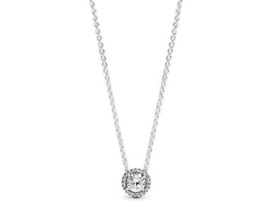 COLLAR PANDORA 396240CZ-45 EN PLATA ESTERLINA CON CIRCONITA CÚBICA Y BROCHE MOSQUETÓN