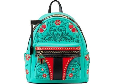 BOLSO HOMBRO LOUNGEFLY STBK0354 MULTICOLOR MUJER STAR WARS BOBA FETT FLORAL BORDADO COSPLAY