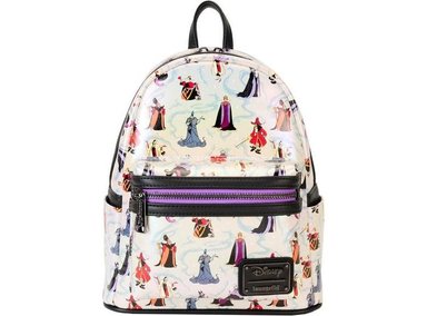MINI MOCHILA LOUNGEFLY WDBK3824 MULTICOLOR IRIDISCENTE VILLANOS DISNEY CORREAS AJUSTABLES CIERRE MODERNO IMPRESIONANTES