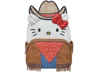 BOLSO HOMBRO LOUNGEFLY SANBK0475 AZUL HELLO KITTY WESTERN COSPLAY CON DOBLE CORREA MUJER