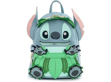 BOLSO LOUNGEFLY WDBK1488 MULTICOLOR DISNEY STITCH LUAU COSPLAY DOBLE CORREA AJUSTABLE ESTILO JUVENIL Y EXCLUSIVO MUJER